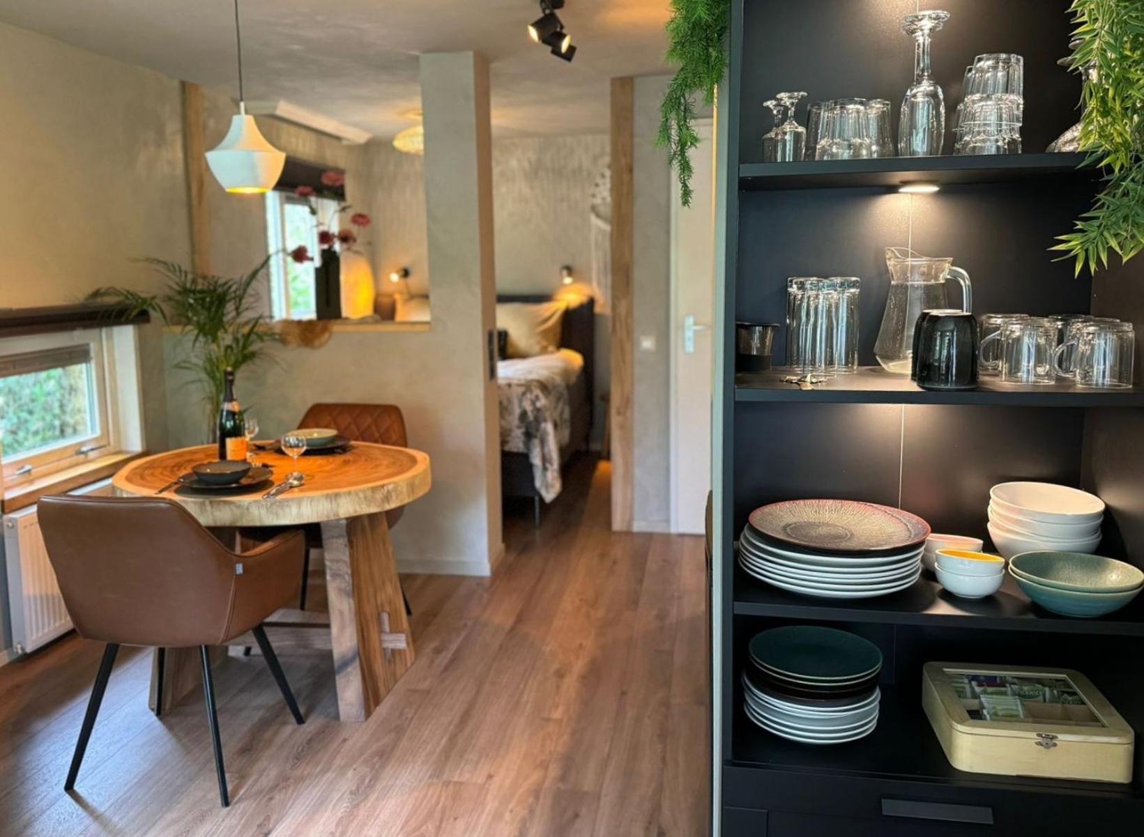 Sfeervol Chalet De Dassenburcht Emst Esterno foto