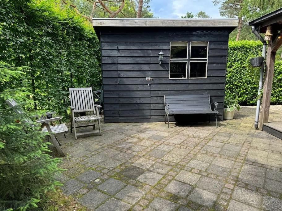 Sfeervol Chalet De Dassenburcht Emst Esterno foto
